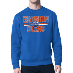 Edmonton Oilers Starter Mesh Look Team Name Logo Pullover Sweatshirt -  NHL Sweatshirts