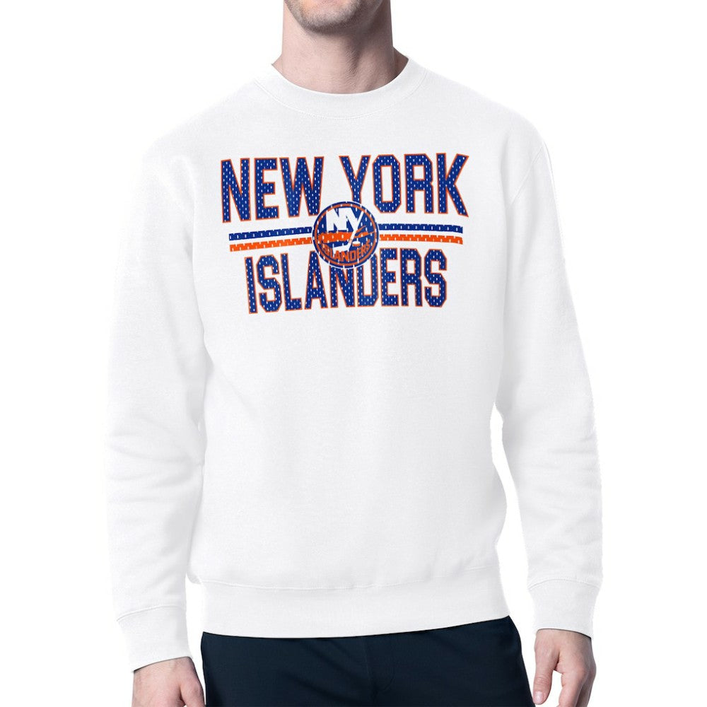 New York Islanders Starter Mesh Look Team Name Logo Pullover Sweatshirt -  NHL Sweatshirts