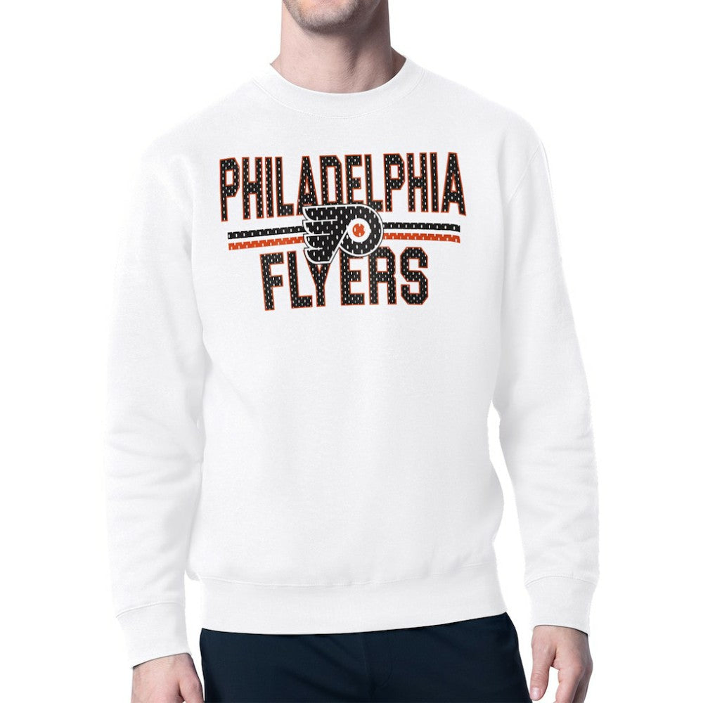 Philadelphia Flyers Starter Mesh Look Team Name Logo Pullover Sweatshirt -  NHL Sweatshirts