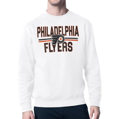 Philadelphia Flyers Starter Mesh Look Team Name Logo Pullover Sweatshirt -  NHL Sweatshirts
