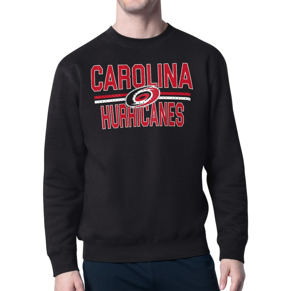 Carolina Hurricanes Starter Mesh Look Team Name Logo Pullover Sweatshirt -  NHL Sweatshirts