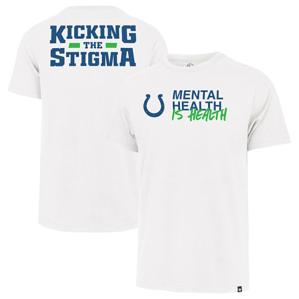 Indianapolis Colts '47 Unisex Mental Health is Health Kicking the Stigma Franklin T-Shirt | NFL Discount