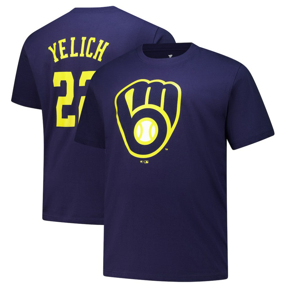 Christian Yelich Milwaukee Brewers Fanatics Big & Tall Name & Number T-Shirt - MLB T-shirts