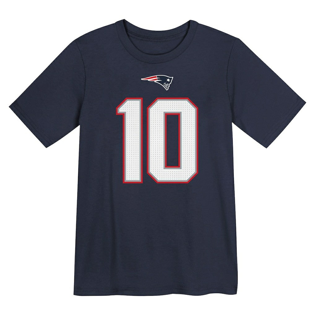 New England Patriots Drake Maye  Preschool Player Name & Number T-Shirt | NFL New