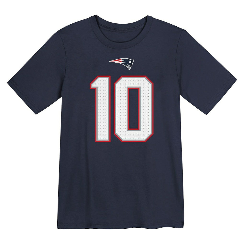 New England Patriots Drake Maye  Preschool Player Name & Number T-Shirt | NFL New