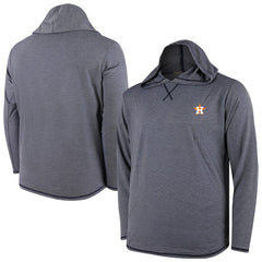 Houston Astros Butter Stripe Tri-Blend Long Sleeve Hoodie T-Shirt - Navy - MLB Hoodies