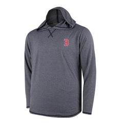 Boston Red Sox Butter Stripe Tri-Blend Long Sleeve Hoodie T-Shirt - Navy - MLB Hoodies