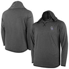 Colorado Rockies Butter Stripe Tri-Blend Long Sleeve Hoodie T-Shirt - Black - MLB Hoodies