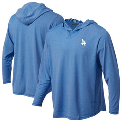 Los Angeles Dodgers Butter Stripe Tri-Blend Long Sleeve Hoodie T-Shirt - Royal - MLB Hoodies