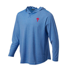 Philadelphia Phillies Butter Stripe Tri-Blend Long Sleeve Hoodie T-Shirt - Royal - MLB Hoodies