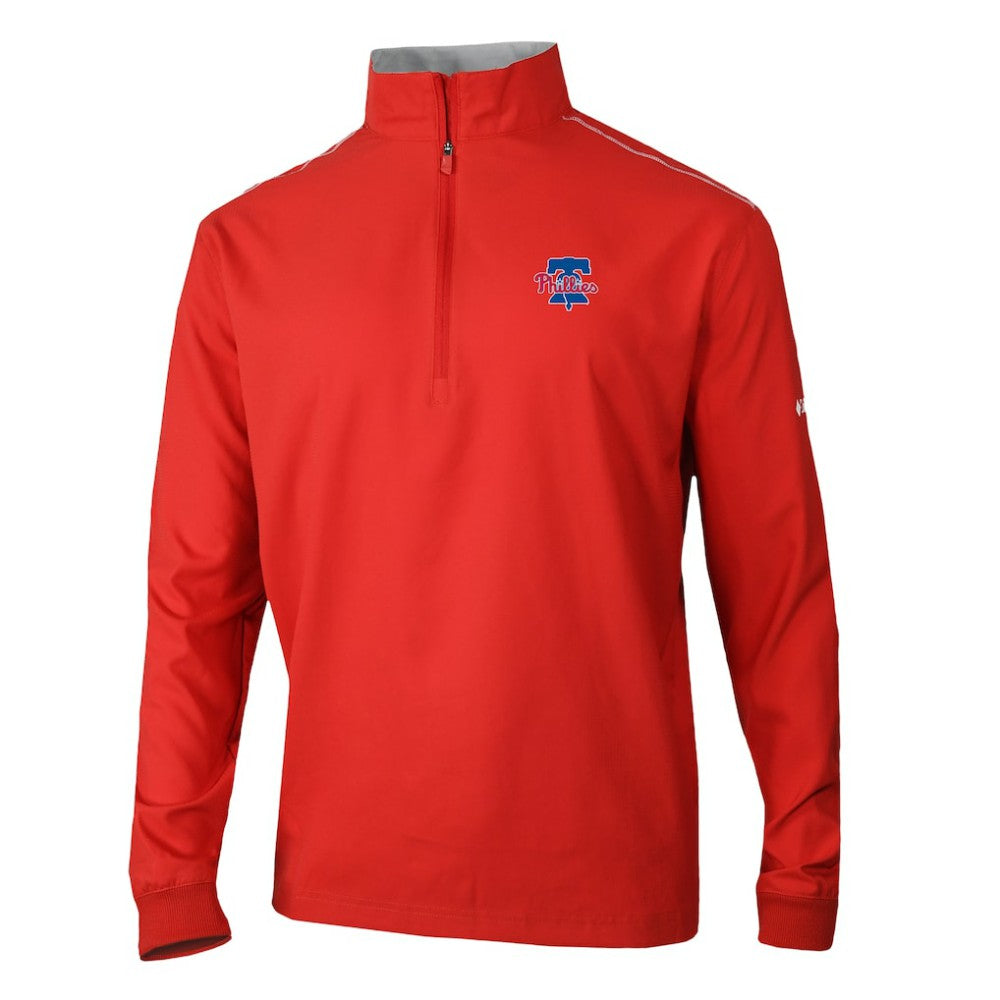 Philadelphia Phillies Columbia Omni-Wick Bogey's Paradise Quarter-Zip Top - MLB Tops