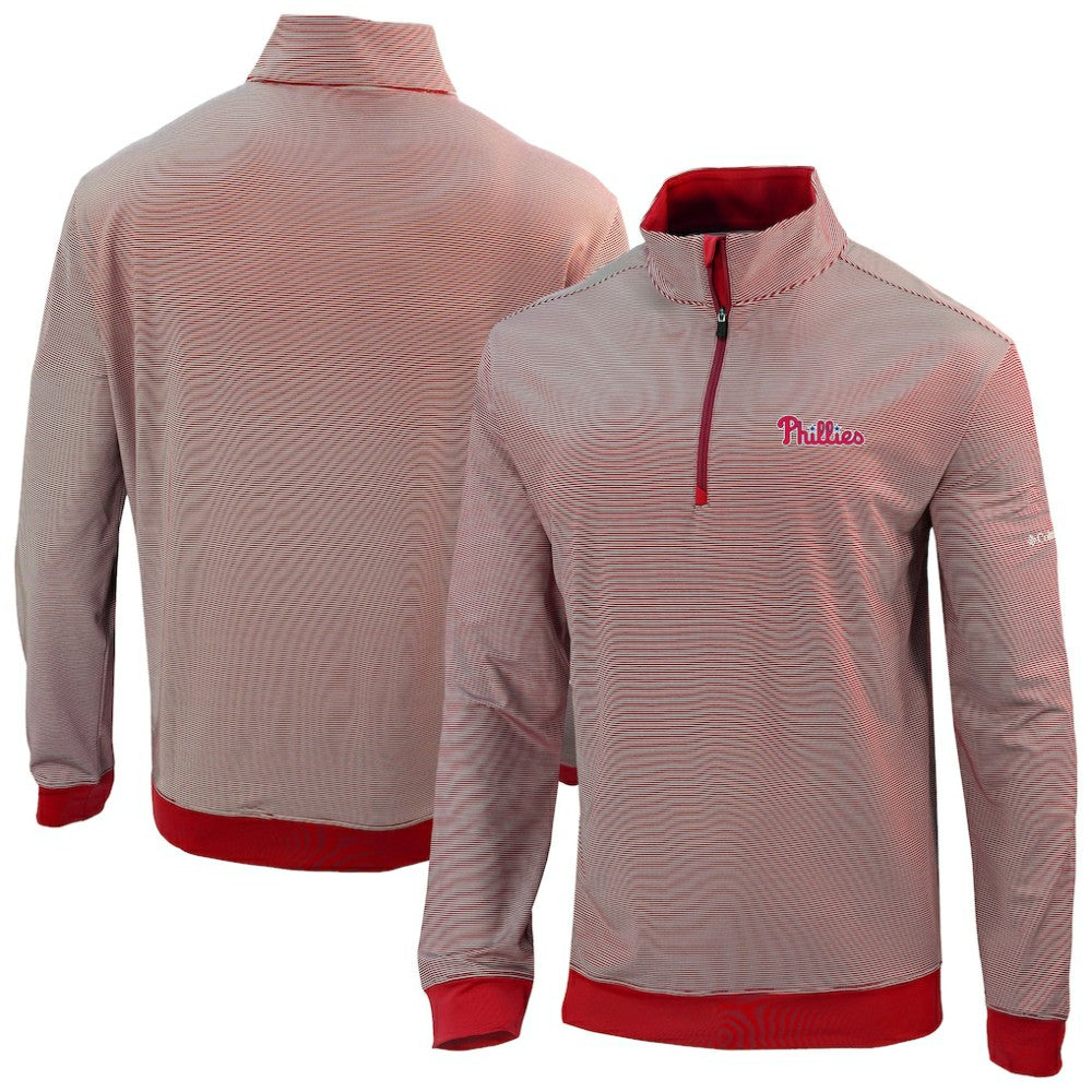 Philadelphia Phillies Columbia Omni-Wick Even Lie Quarter-Zip Pullover Top - MLB Pullover