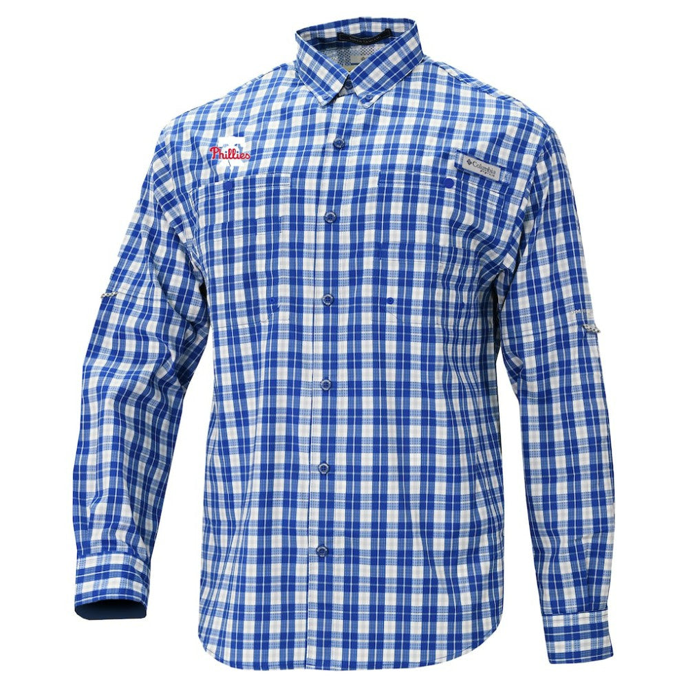 Philadelphia Phillies Columbia Super Slack Tide Omni-Wick Button-Up Shirt - MLB