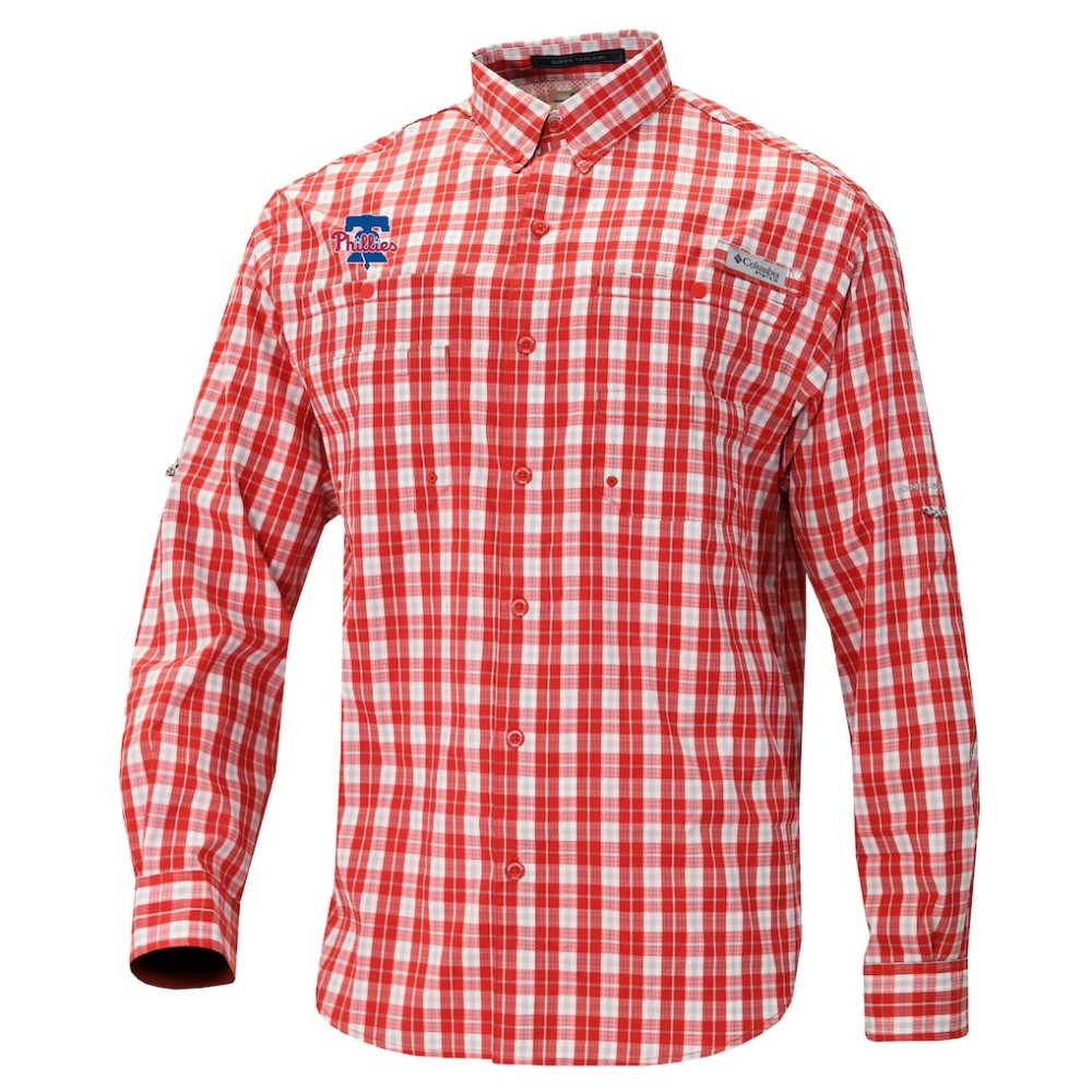 Philadelphia Phillies Columbia Super Slack Tide Omni-Wick Button-Up Shirt - MLB