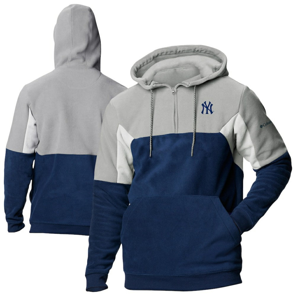 New York Yankees Columbia Lodge Fleece Quarter-Zip Hoodie - MLB Hoodies