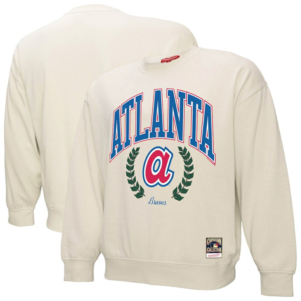 Atlanta Braves Mitchell & Ness Women's Cooperstown Collection Laurel Pullover Sweatshirt - MLB Pullover