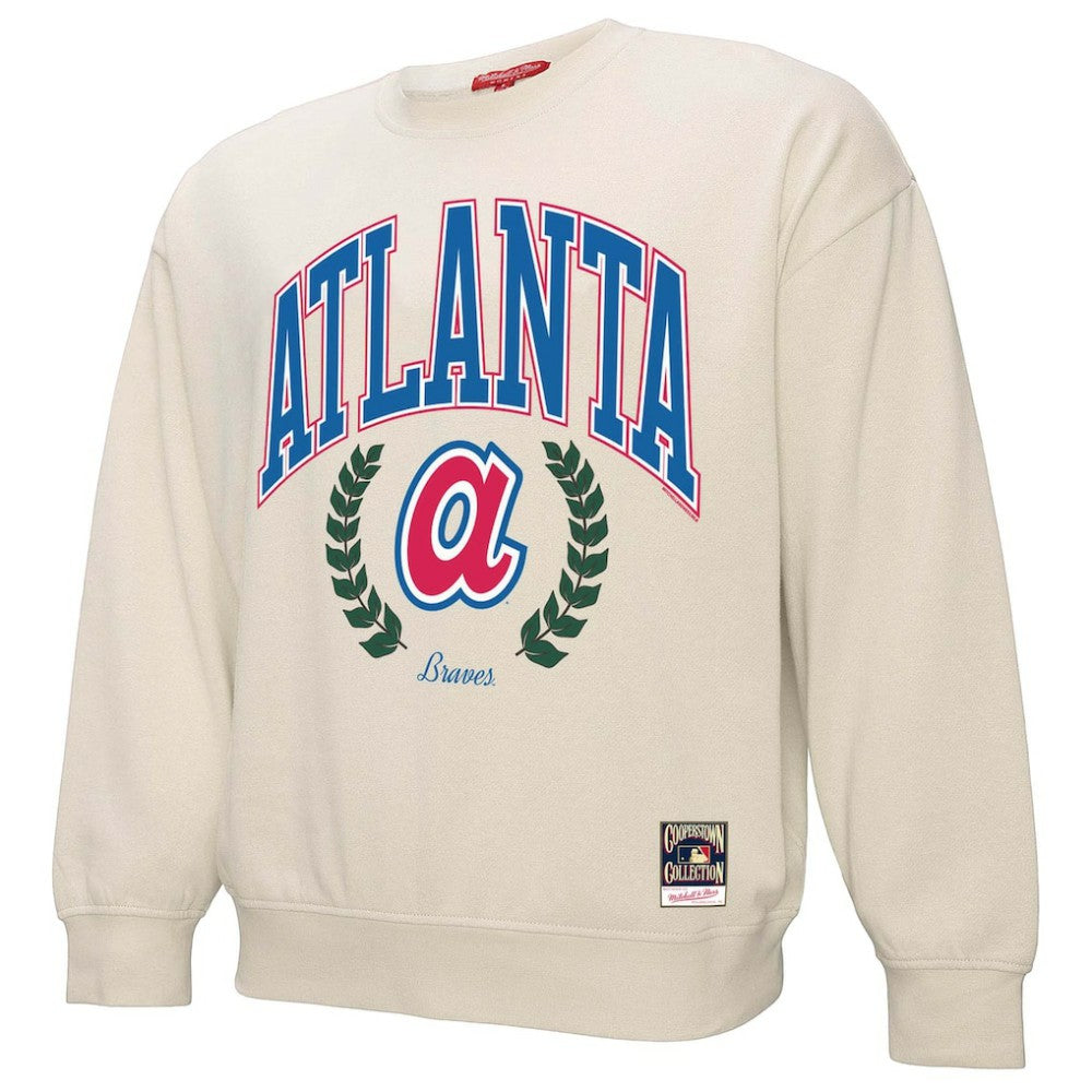 Atlanta Braves Mitchell & Ness Women's Cooperstown Collection Laurel Pullover Sweatshirt - MLB Pullover