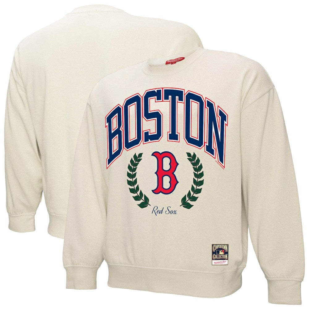 Boston Red Sox Mitchell & Ness Women's Cooperstown Collection Laurel Pullover Sweatshirt - MLB Pullover