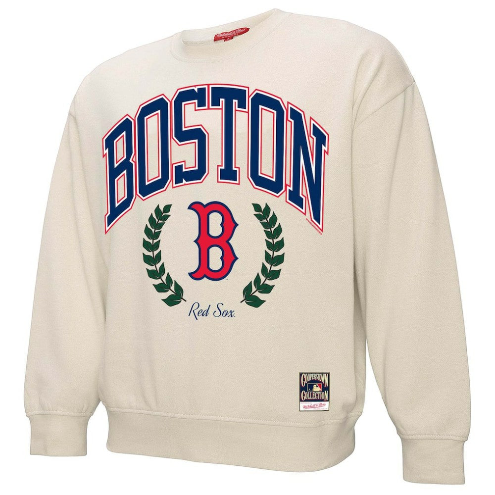 Boston Red Sox Mitchell & Ness Women's Cooperstown Collection Laurel Pullover Sweatshirt - MLB Pullover