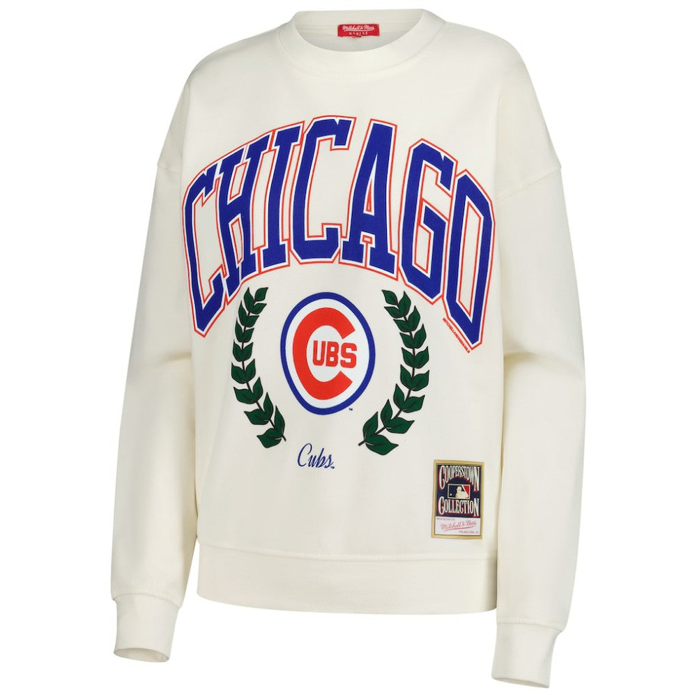 Chicago Cubs Mitchell & Ness Women's Cooperstown Collection Laurel Pullover Sweatshirt - MLB Pullover