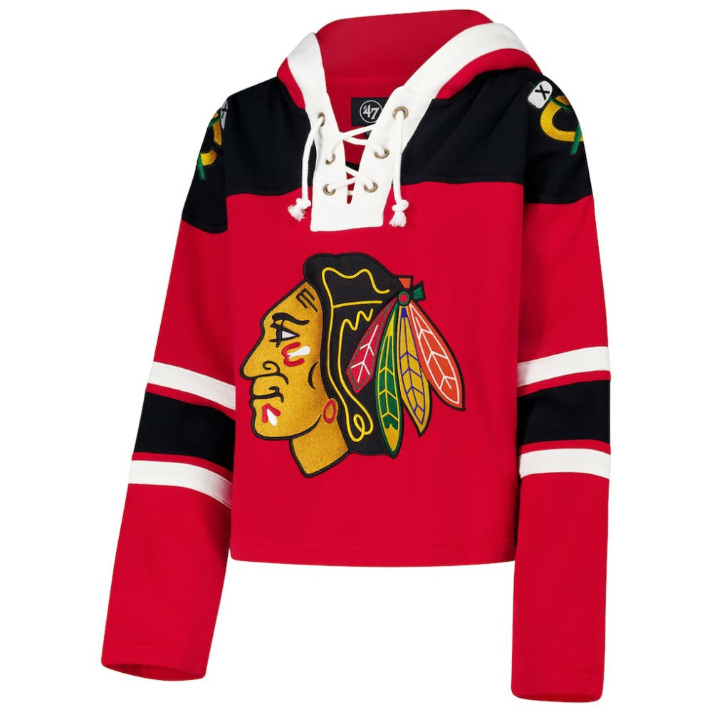 Chicago Blackhawks '47 Women's Cropped Superior Lacer Pullover Hoodie -  NHL Hoodies