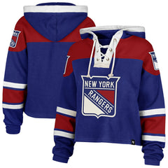New York Rangers '47 Women's Cropped Superior Lacer Pullover Hoodie -  NHL Hoodies