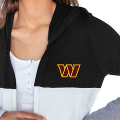 Washington Commanders Gameday Couture Women's Tri-Blend Color Block Lightweight Cardigan Hoodie | NFL Discount
