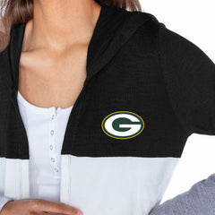 Green Bay Packers Gameday Couture Women's Tri-Blend Color Block Lightweight Cardigan Hoodie | NFL US