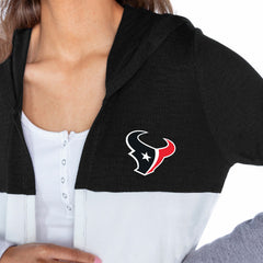 Houston Texans Gameday Couture Women's Tri-Blend Color Block Lightweight Cardigan Hoodie | NFL Online
