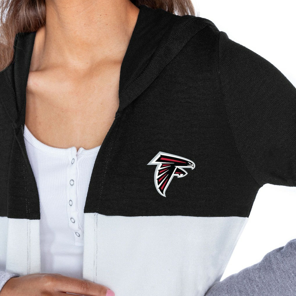 Atlanta Falcons Gameday Couture Women's Tri-Blend Color Block Lightweight Cardigan Hoodie | NFL US