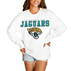 Jacksonville Jaguars Gameday Couture Women's Big Goals Oversized Long Sleeve T-Shirt | NFL On sale