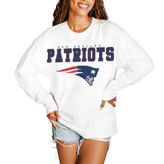 New England Patriots Gameday Couture Women's Big Goals Oversized Long Sleeve T-Shirt | NFL On sale