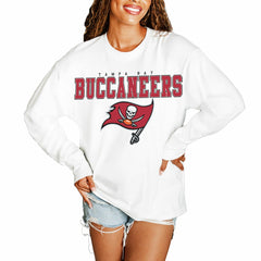 Tampa Bay Buccaneers Gameday Couture Women's Big Goals Oversized Long Sleeve T-Shirt | NFL Discount