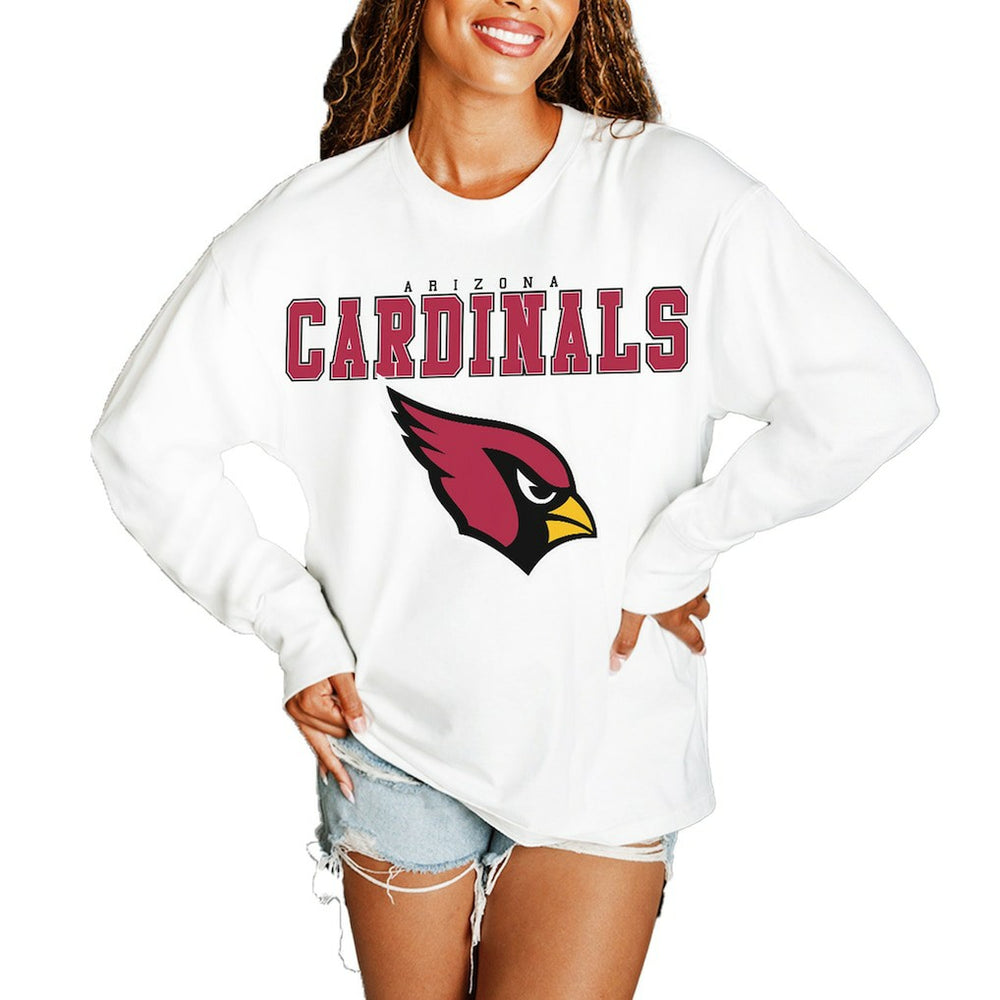 Arizona Cardinals Gameday Couture Women's Big Goals Oversized Long Sleeve T-Shirt | NFL Online