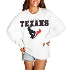 Houston Texans Gameday Couture Women's Big Goals Oversized Long Sleeve T-Shirt | NFL Outlet