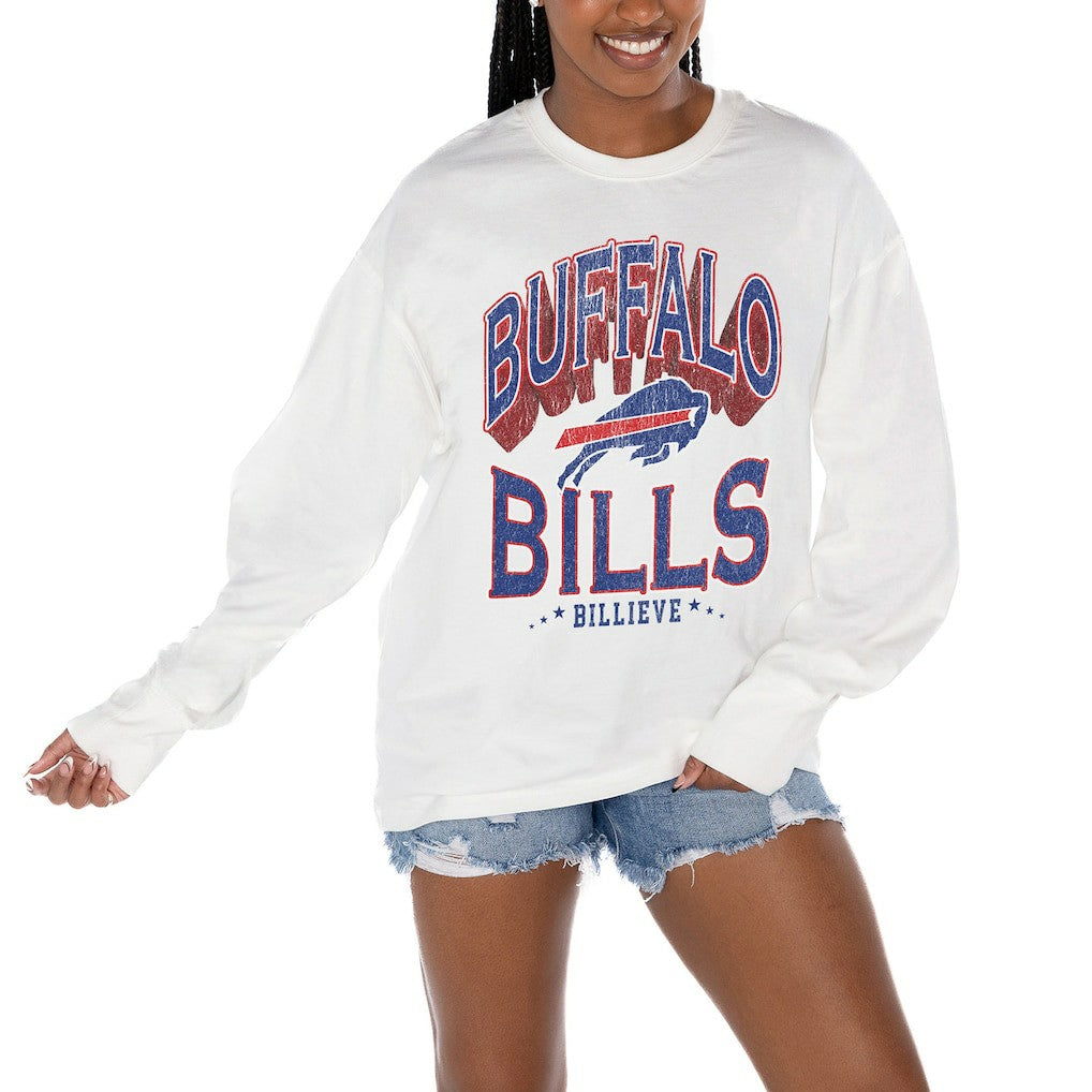 Buffalo Bills Gameday Couture Women's Time Out Oversized Long Sleeve T-Shirt | NFL US
