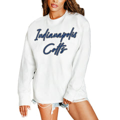 Indianapolis Colts Gameday Couture Women's Classic Comeback Oversized Long Sleeve T-Shirt | NFL Outlet