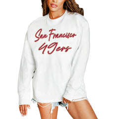 San Francisco 49ers Gameday Couture Women's Classic Comeback Oversized Long Sleeve T-Shirt | NFL On sale