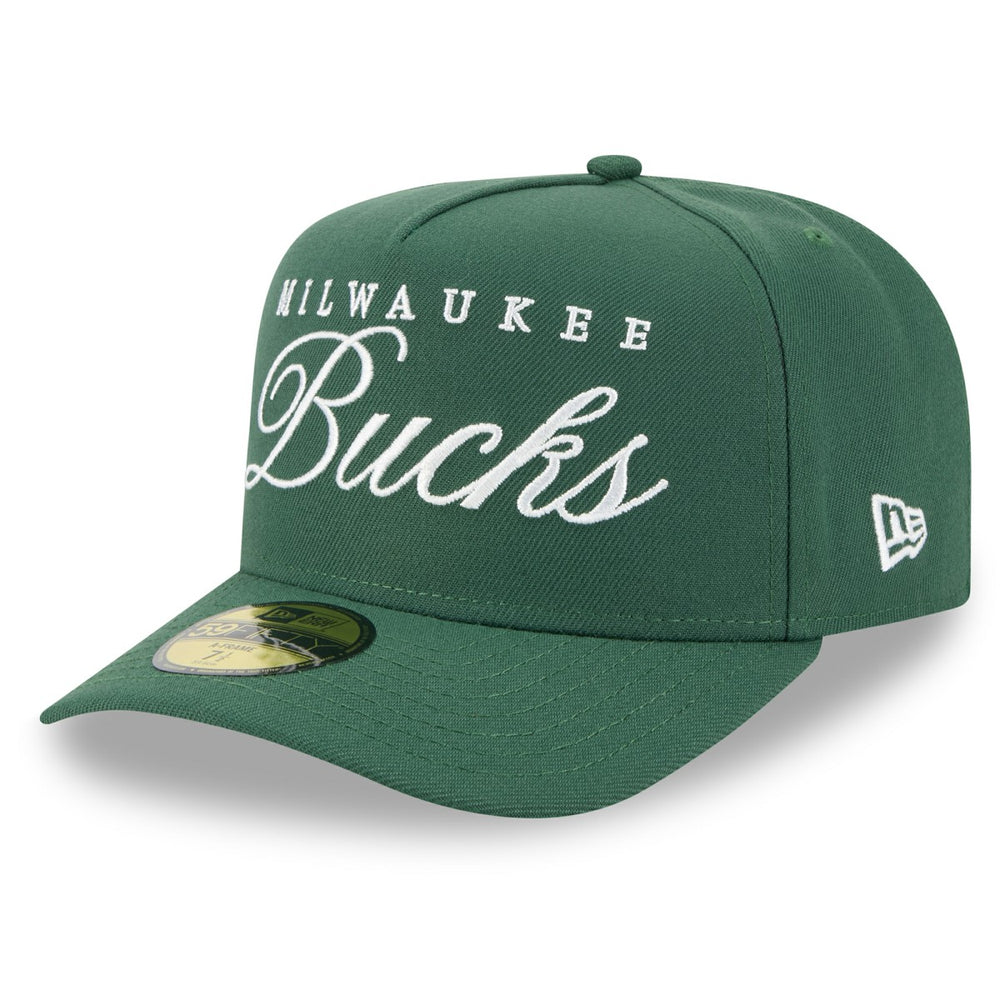 Hunter Green Milwaukee Bucks 2025 NBA Draft A-Frame 59FIFTY Fitted Hat | NBA