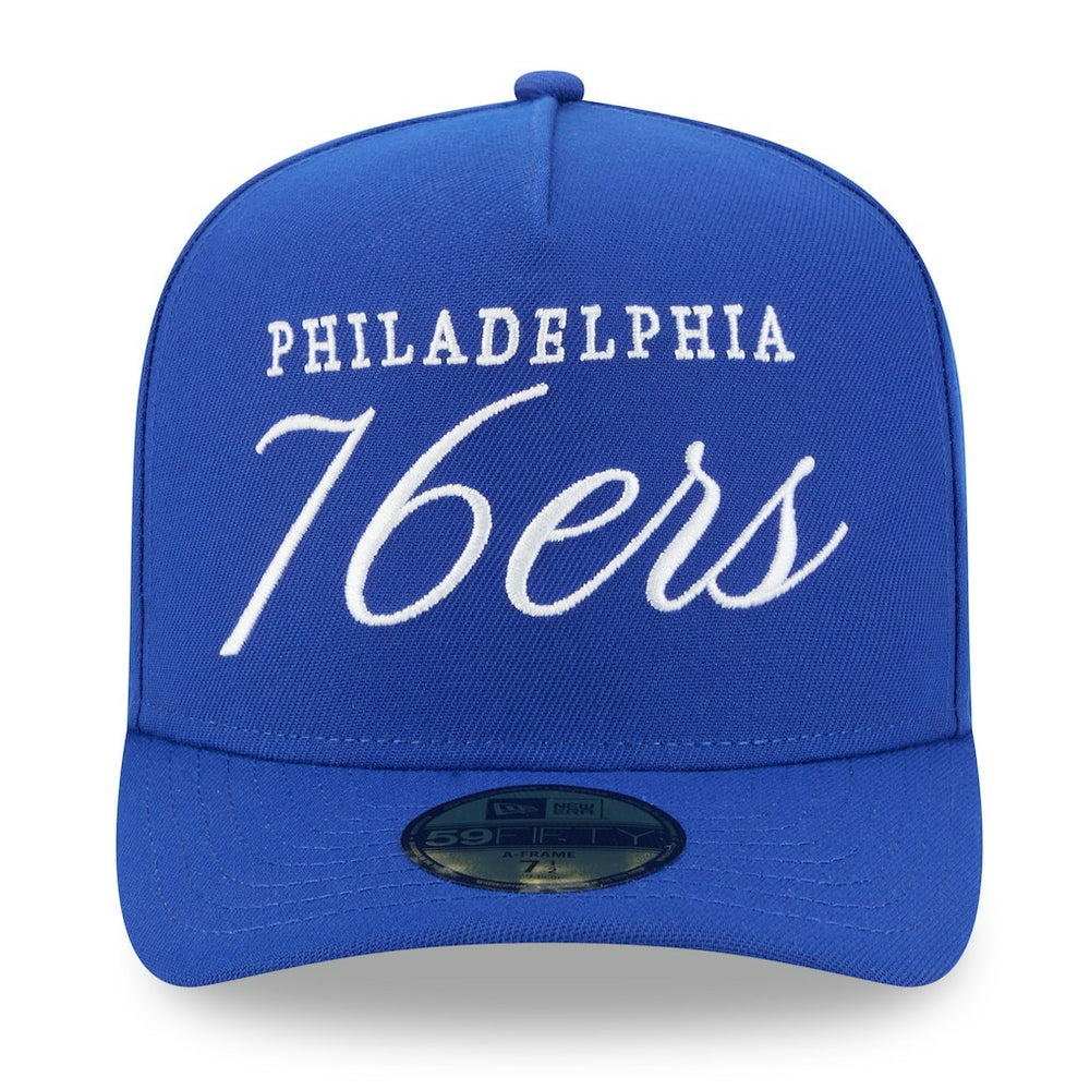 Royal Philadelphia 76ers 2025 NBA Draft A-Frame 59FIFTY Fitted Hat | NBA