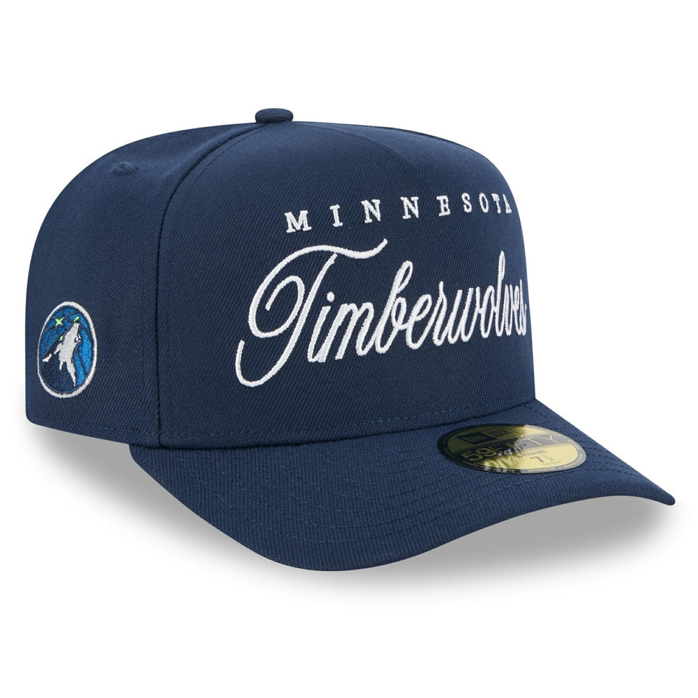 Navy Minnesota Timberwolves 2025 NBA Draft A-Frame 59FIFTY Fitted Hat | NBA