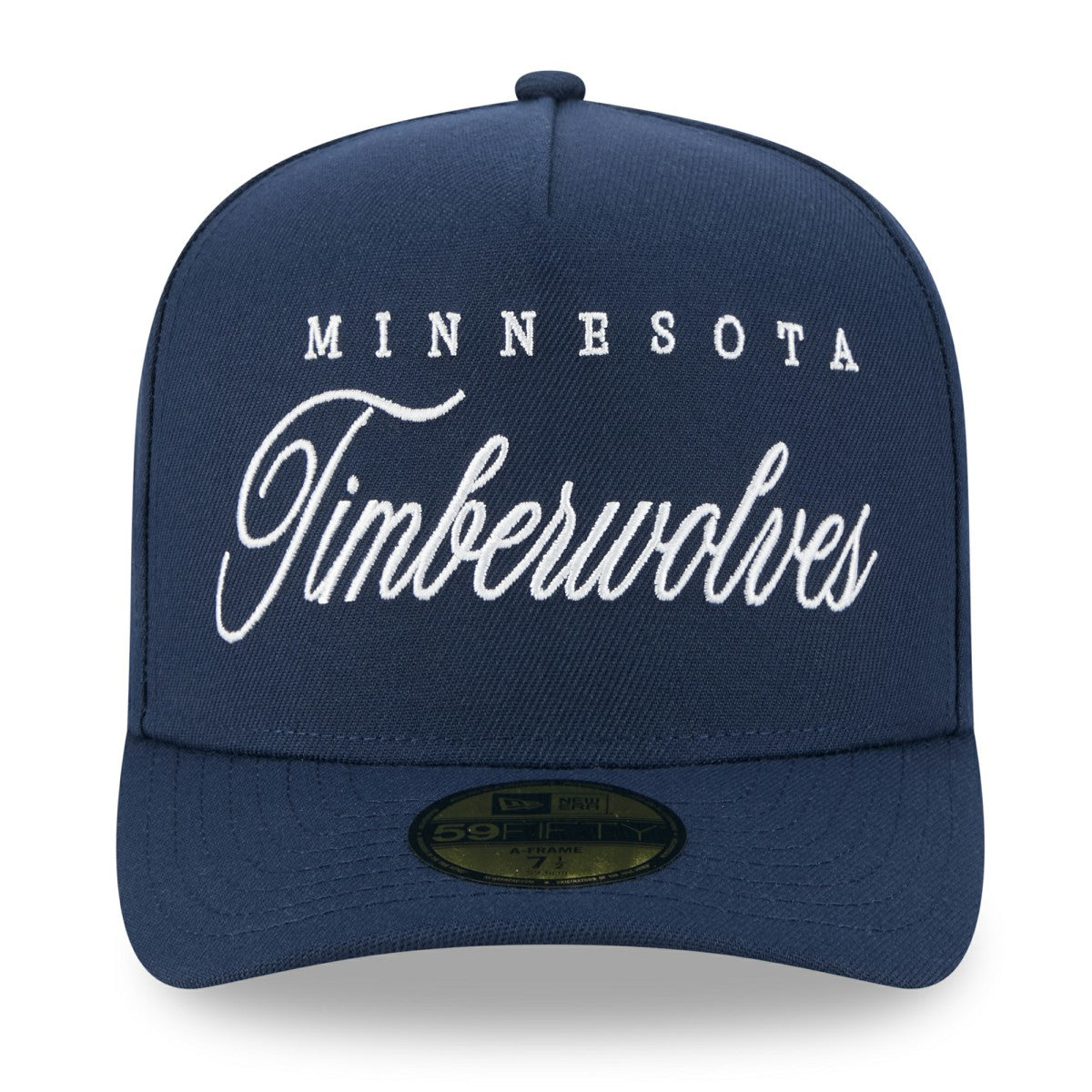 Navy Minnesota Timberwolves 2025 NBA Draft A-Frame 59FIFTY Fitted Hat | NBA