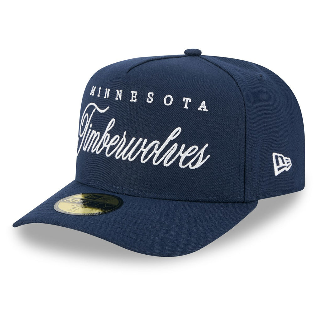 Navy Minnesota Timberwolves 2025 NBA Draft A-Frame 59FIFTY Fitted Hat | NBA