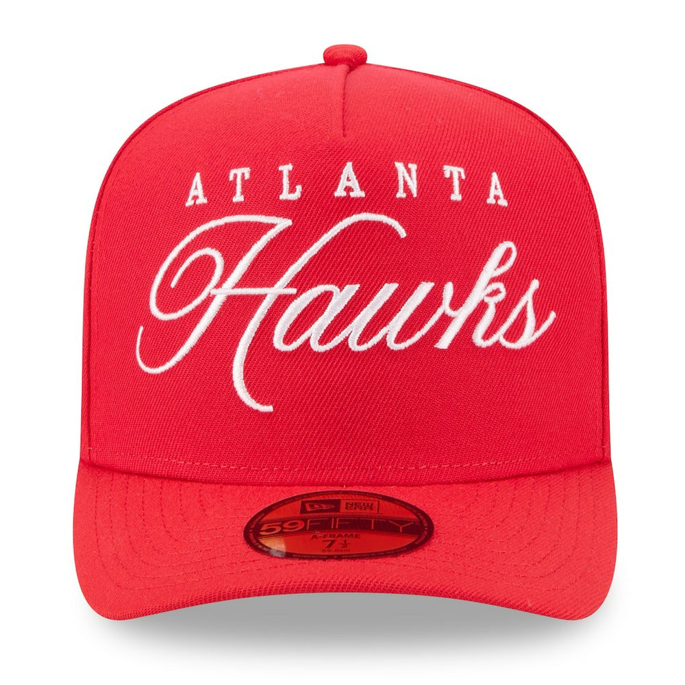Red Atlanta Hawks 2025 NBA Draft A-Frame 59FIFTY Fitted Hat | NBA