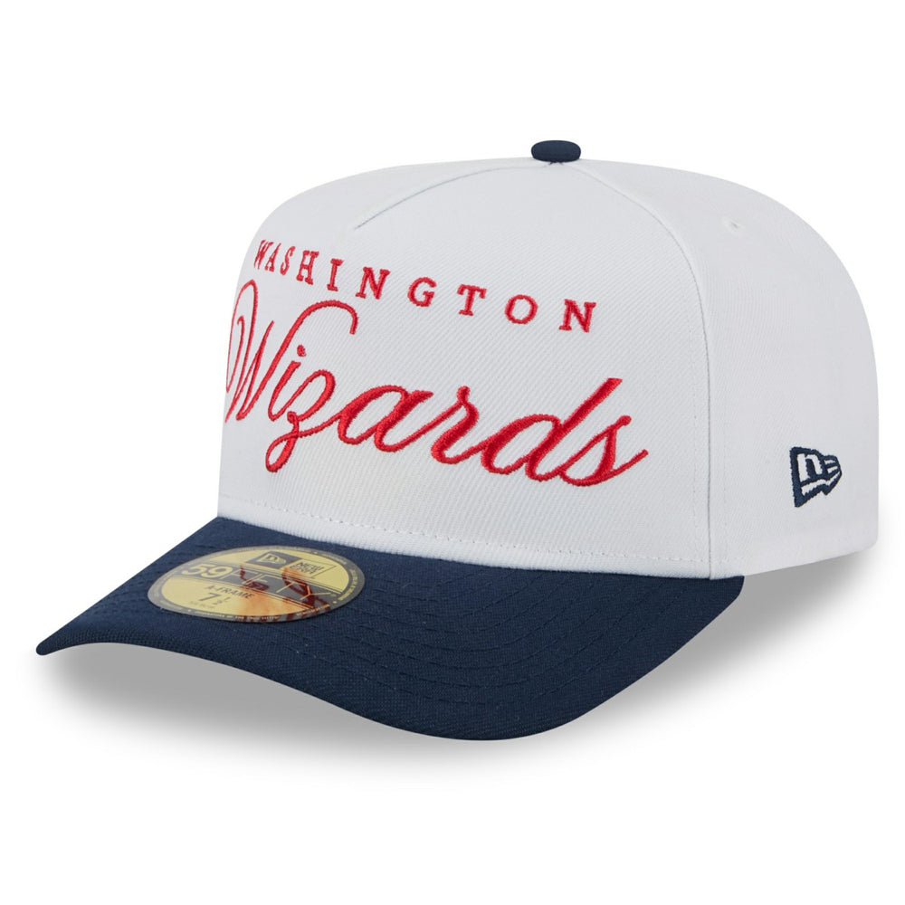White/Navy Washington Wizards 2025 NBA Draft A-Frame 59FIFTY Fitted Hat | NBA