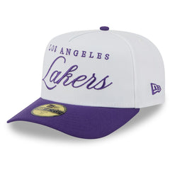 White/Purple Los Angeles Lakers 2025 NBA Draft A-Frame 59FIFTY Fitted Hat | NBA