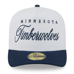 White/Navy Minnesota Timberwolves 2025 NBA Draft A-Frame 59FIFTY Fitted Hat | NBA