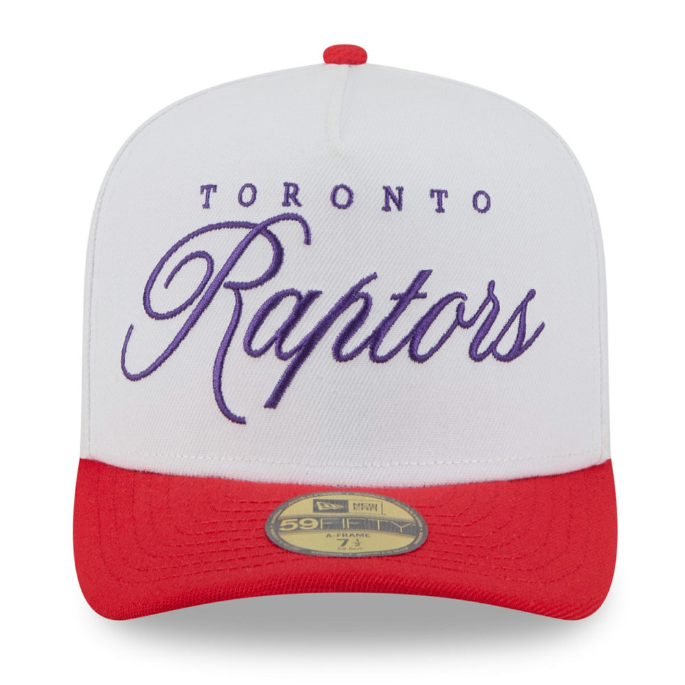 White/Red Toronto Raptors 2025 NBA Draft A-Frame 59FIFTY Fitted Hat | NBA
