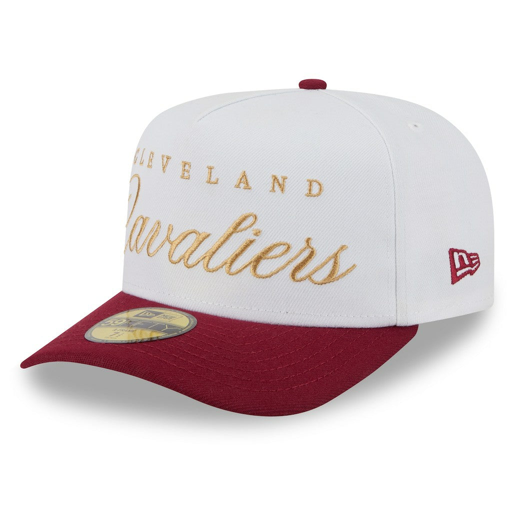 White/Wine Cleveland Cavaliers 2025 NBA Draft A-Frame 59FIFTY Fitted Hat sale | NBA