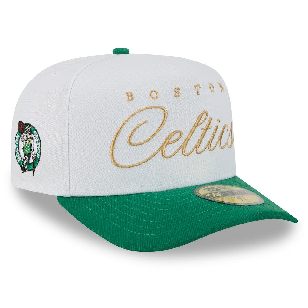 White/Kelly Green Boston Celtics 2025 NBA Draft A-Frame 59FIFTY Fitted Hat | NBA